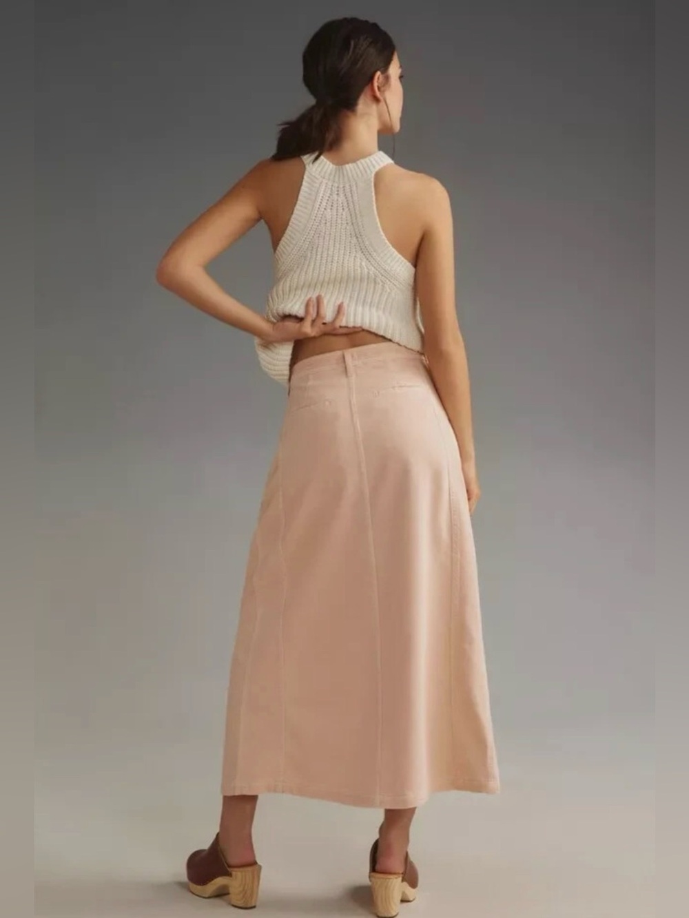 Anthropology Pilcro Slouchy Trouser Midi/Maxi Skirt Size 8 - Picture 2 of 11